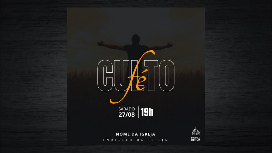 Como fazer Flyer de Culto Fé pelo Canva (Muito Fácil)