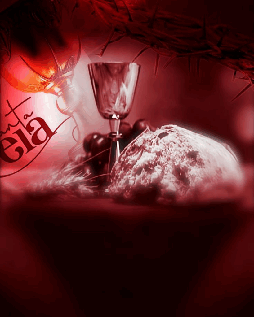 Fundos prontos para Cartaz de Culto de Santa Ceia - Designer Up 