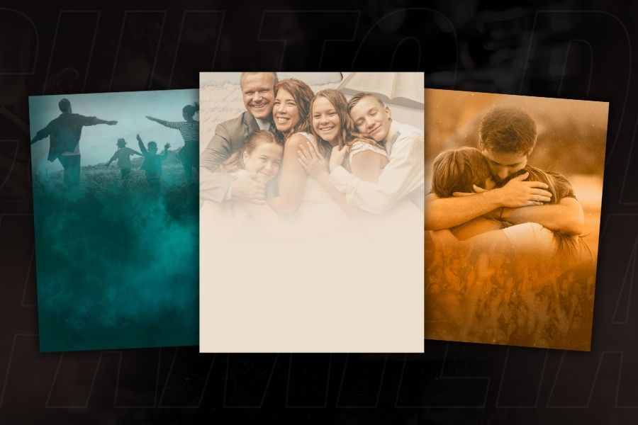 Fundos prontos para Cartaz de Culto de Família