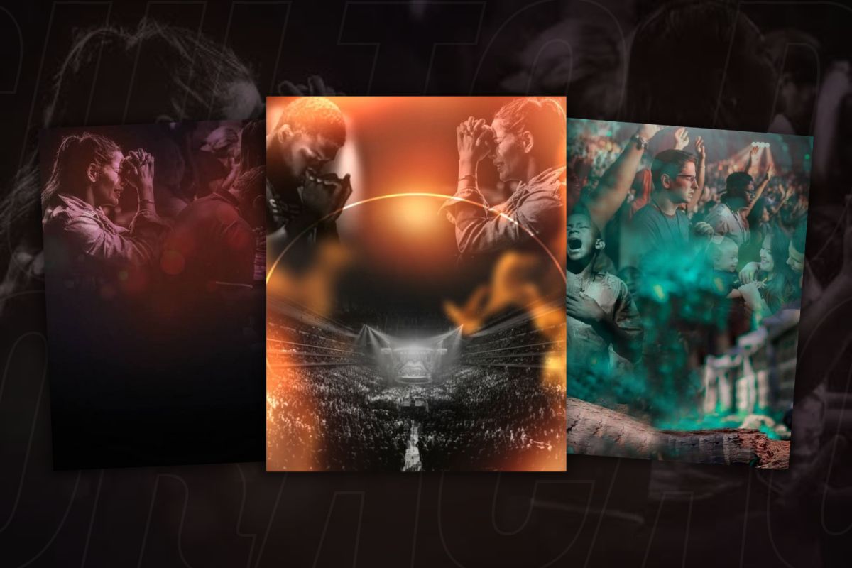 Fundos prontos para Cartaz de Culto de Oração