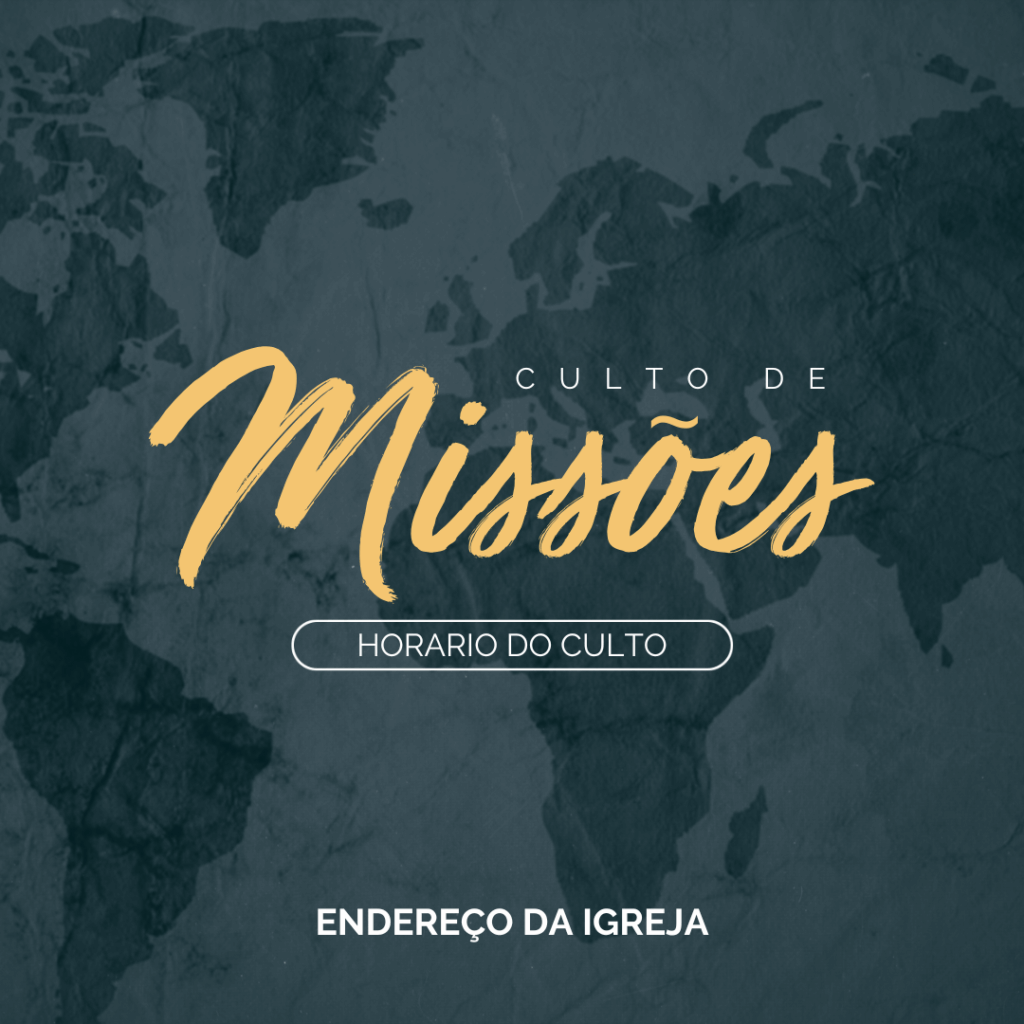 Cartaz para Culto de Missões