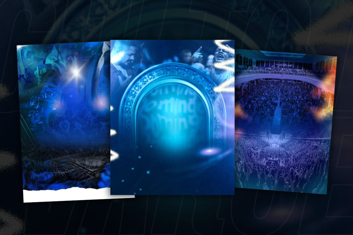 Fundos prontos para Cartaz de Culto de Varões