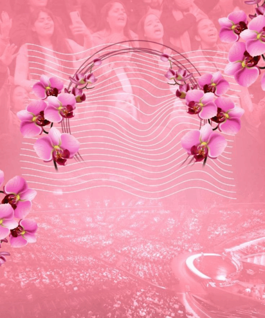 Fundo para Cartaz Culto Rosa