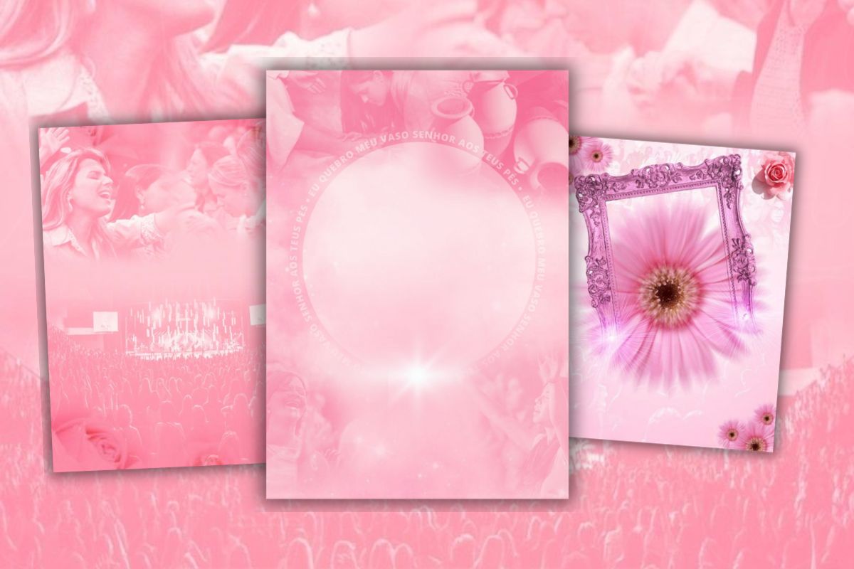 Fundo para Cartaz Culto Rosa