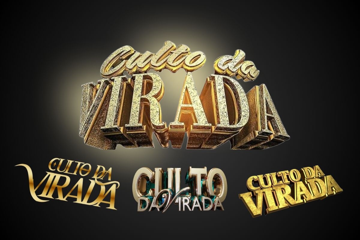 Letras 3D para Culto da Virada