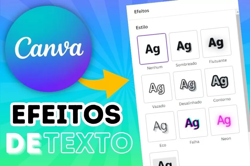 Efeitos de texto do canva