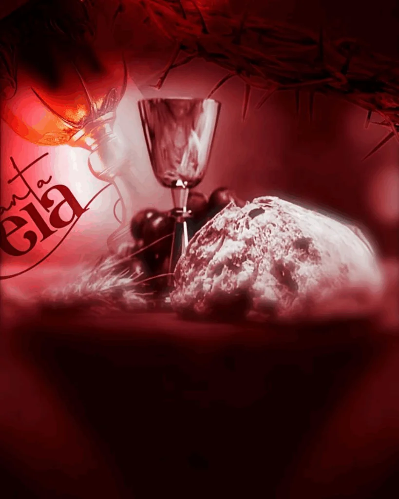 Fundos prontos para Cartaz de Culto de Santa Ceia - Designer Up