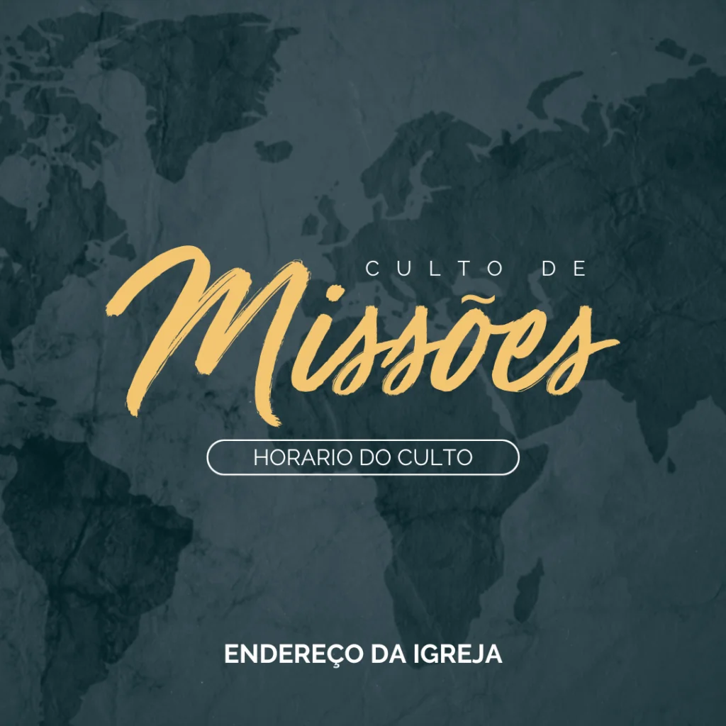 Cartaz para Culto de Missões