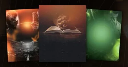 Fundos prontos para cartaz de Culto de Oração
