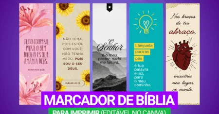 Marcador de Bíblia para Imprimir (Editável no Canva)