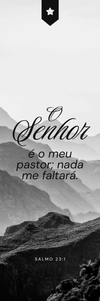 Marcador de Bíblia preto e branco