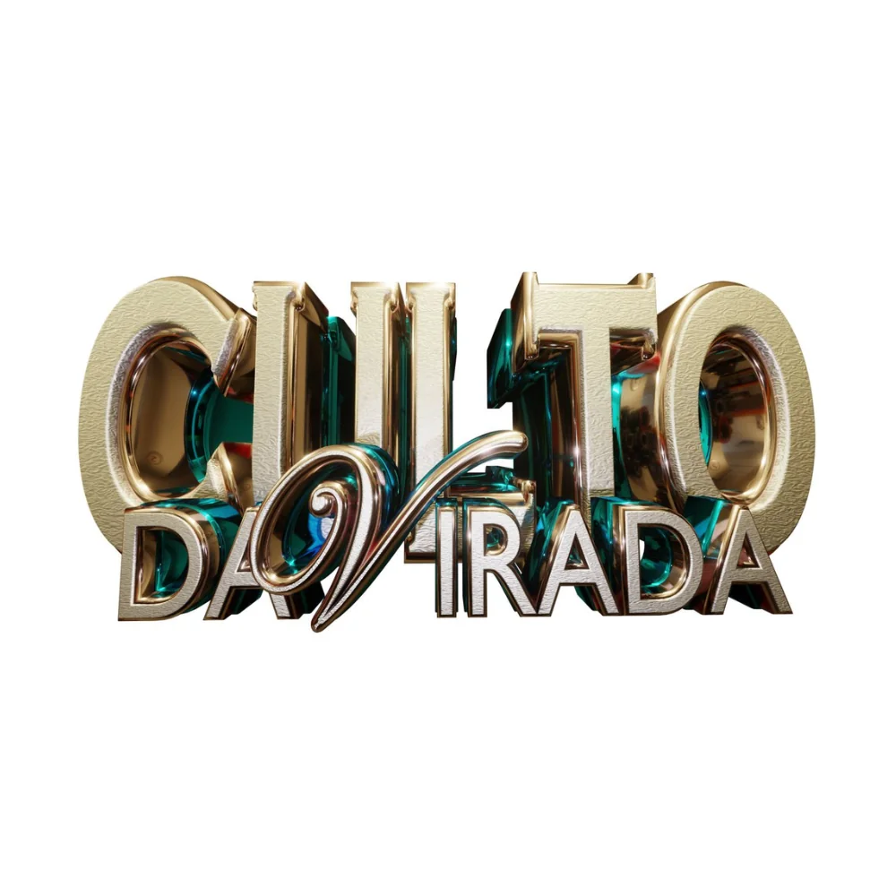 Letras 3D para Culto da Virada